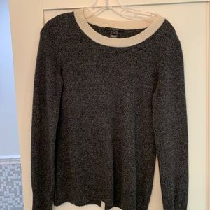 Scoop NYC Cashmere Sweater Stripe Detail on Back